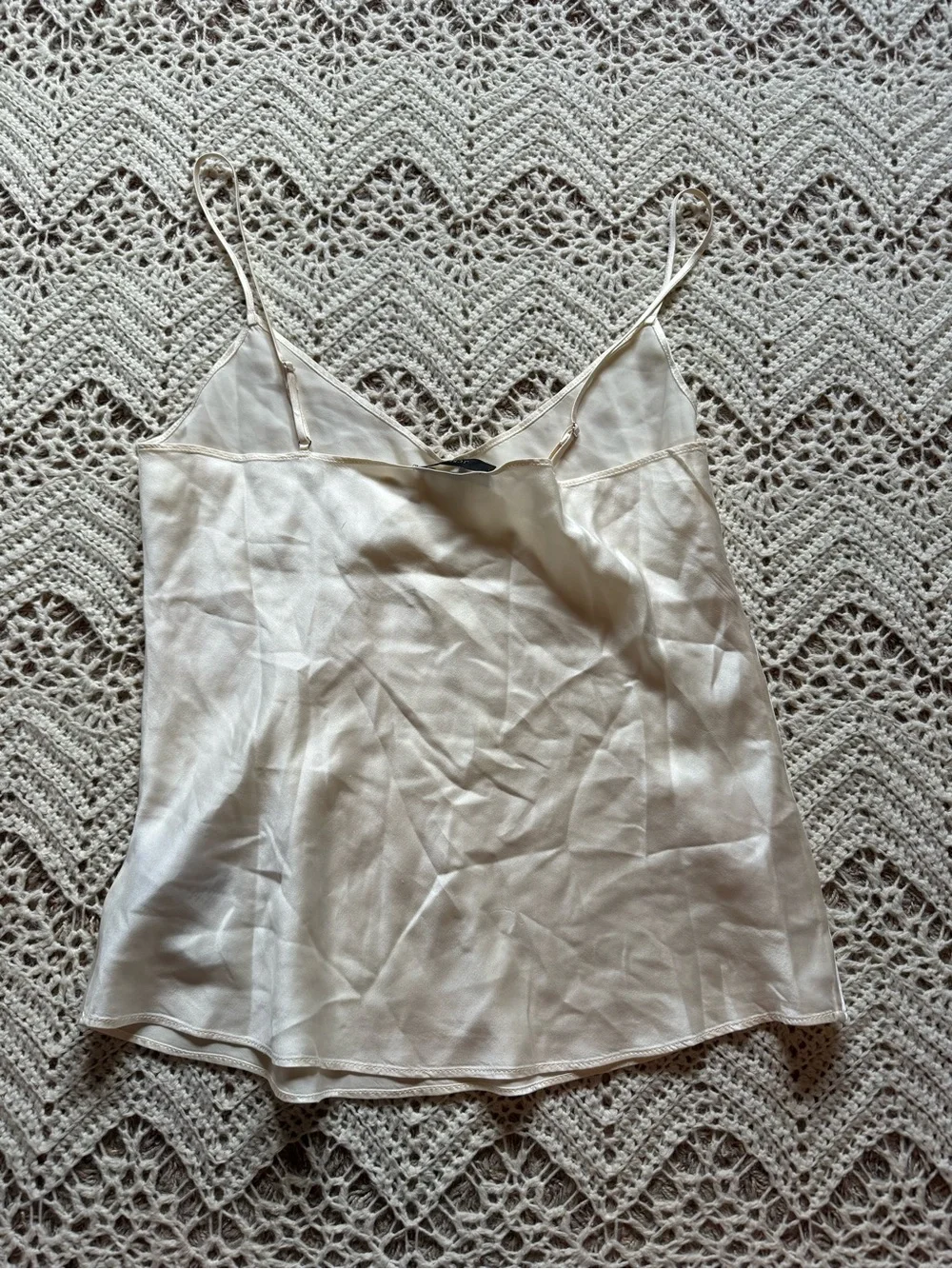 J. Crew Ivory Satin Camisole